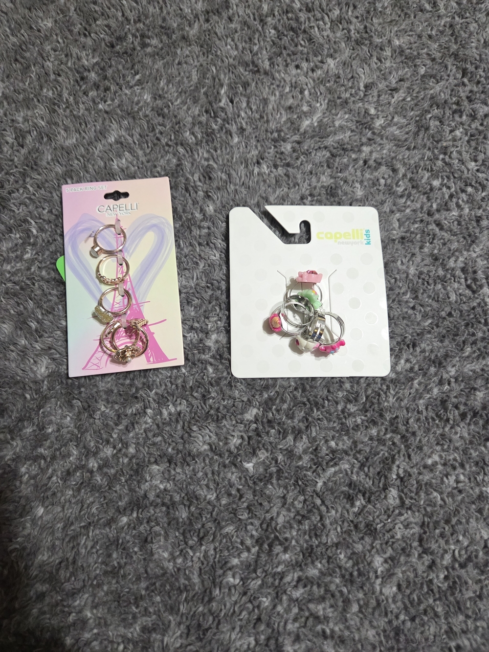 Capelli of New York Set Of 2 Girls Ring Sets